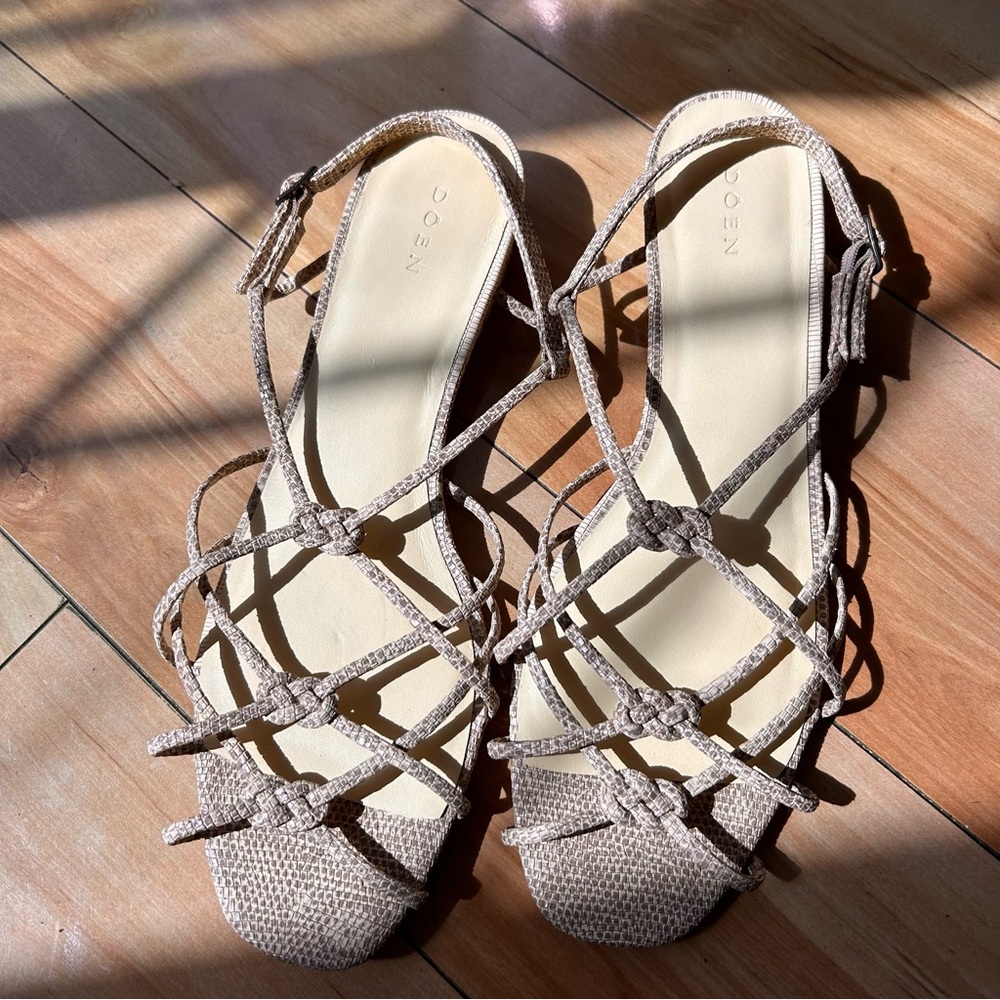 Doen Corsica Strappy Sandal in Lizard Multicolor Size 39 (US 8) - Picture 7 of 7